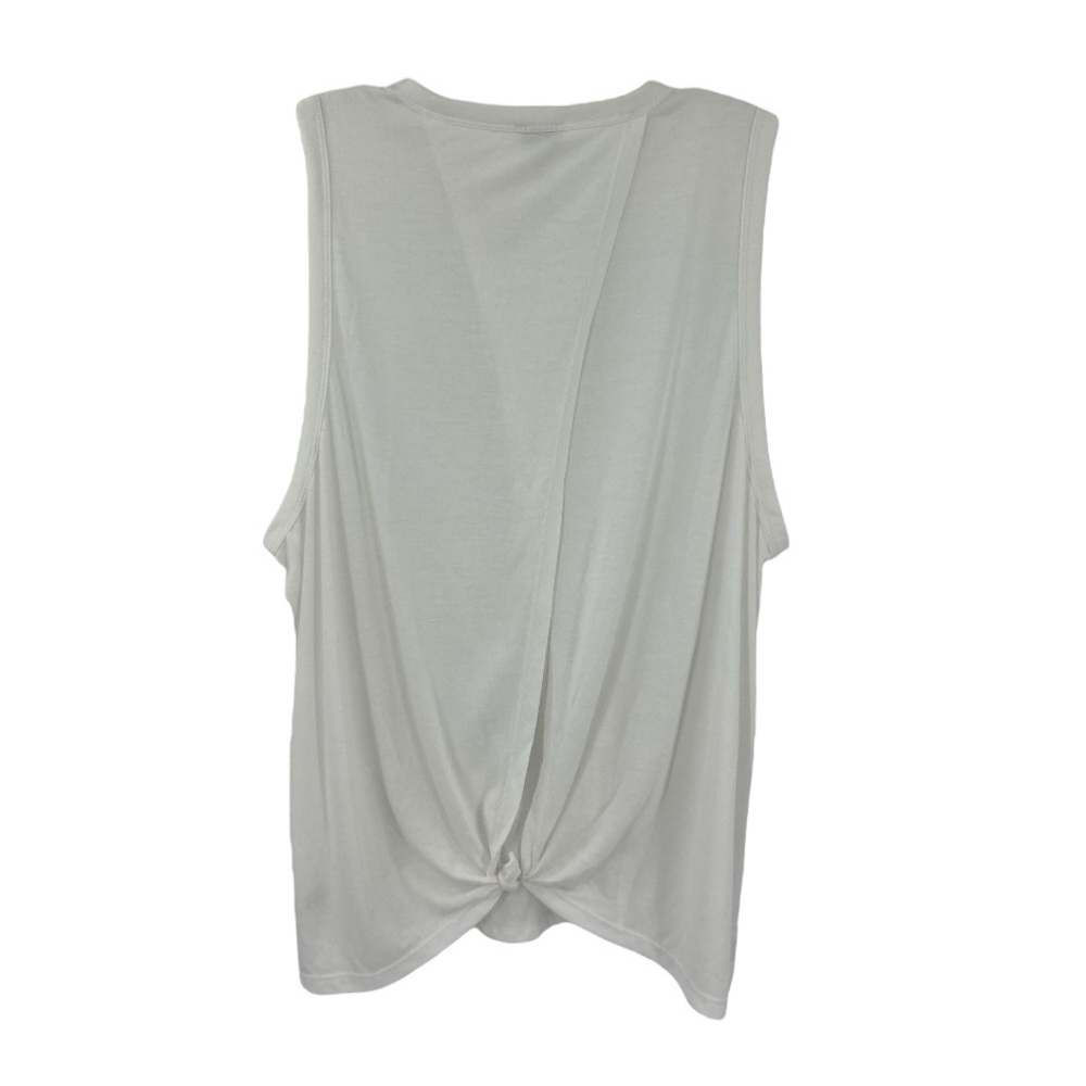 J Crew Criss Cross White Sleeveless Workout activewear casual Tank Top 2X New